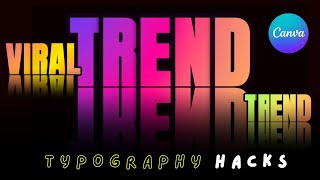 Gradient Effect Text Banane Ka Asaan Tarika, Create Typography Text Effect in CANVA, Text Design