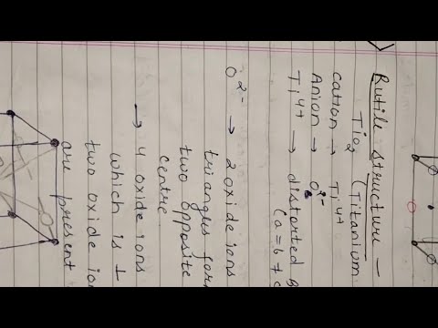 rutile structure (TiO2 structure) solid state notes #chemistry #msc # ...