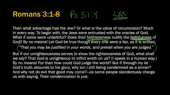 Romans 3:1-8 - God on Trial