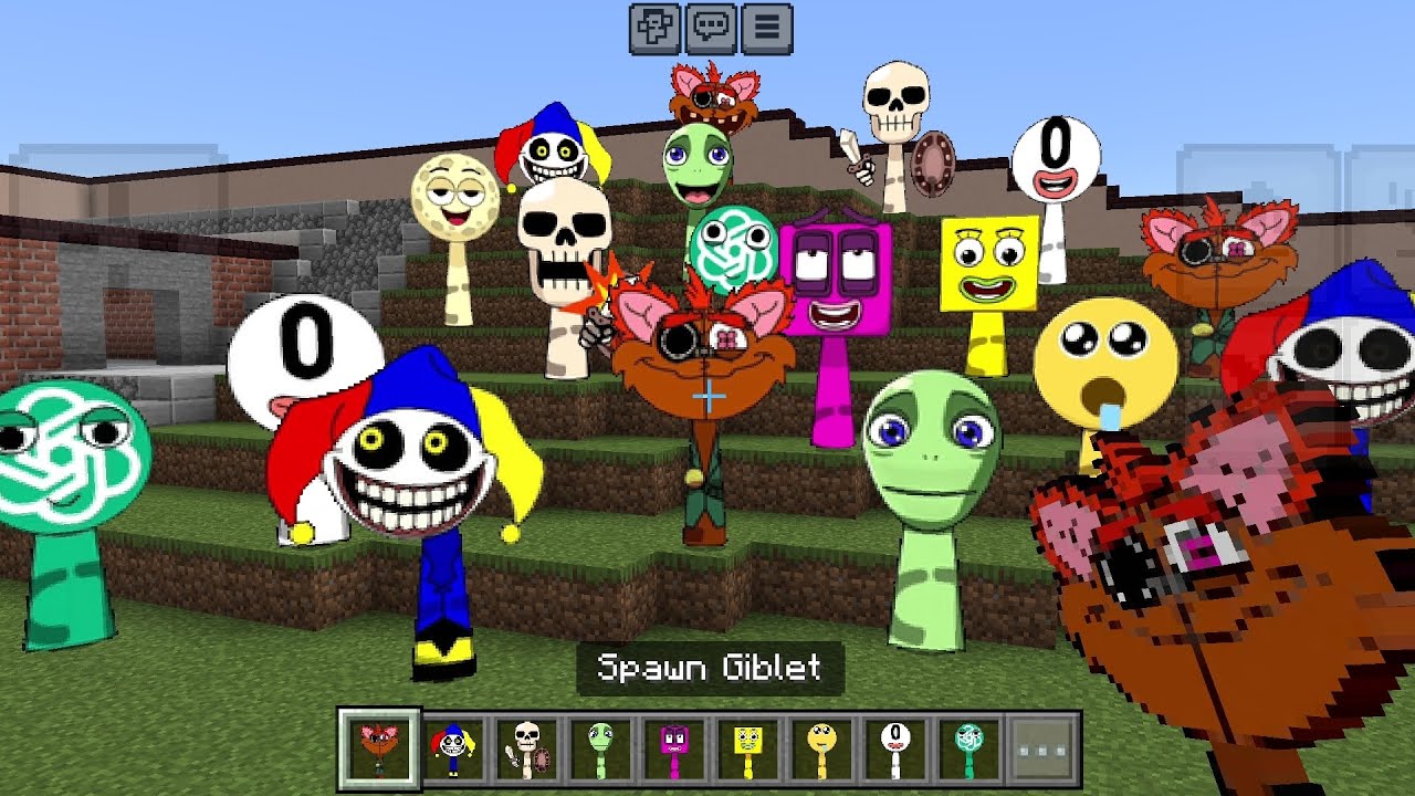 В Minecraft PE добавлен аддон Sprunki OC Giblet (из Poppy Playtime 5).