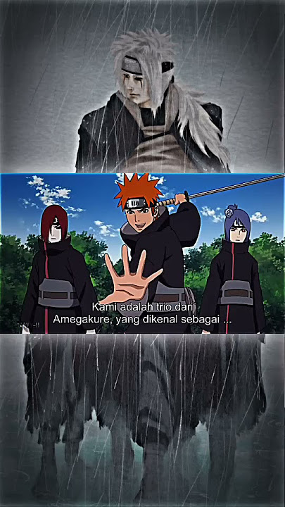 JJ🔥TRIO AMEGAKURE❗AKATSUKI DULU SEBELUM YAHIKO M4T1😢 #shorts #yahiko #konan #nagato #akatsuki