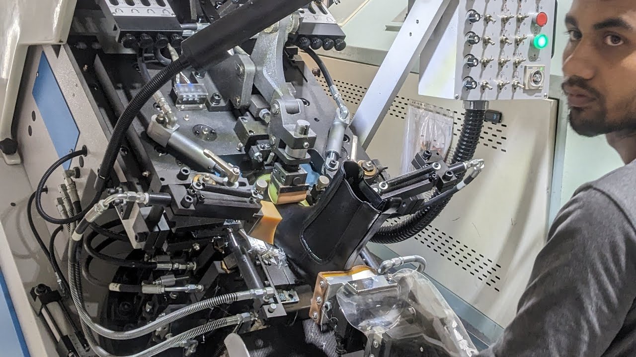 Ultra cold back part mold in.lasting machines. - YouTube