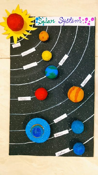 3d Solar system project #craft #reuse #diy #project #scienceproject #shorts
