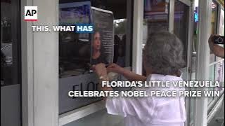 Florida's Little Venezuela reacts to Maria Corina Machado's Nobel Peace Prize win