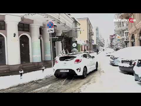 ვითარება ქალაქის ქუჩებში თოვლის მოსვლის შემდეგ