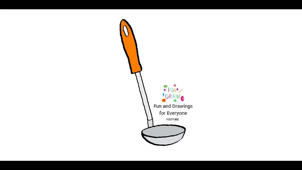 How to Draw a Kitchen Ladle YouTube
