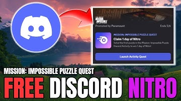 🔧 FREE DISCORD 1 DAY OF NITRO - MISSION: IMPOSSIBLE PUZZLE QUEST | PROMOTED BY PARAMOUNT X DISCORD