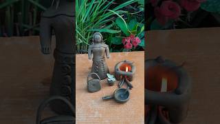 diy clay doll with kitchen set, #miniature #creativeclayideas #clay #art #kitchenset #chinaclay