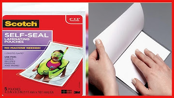 Scotch Self-Sealing Laminating Pouches, Glossy Finish, 4.3 x 6.3 Inches, 5 Pouches (PL900G)