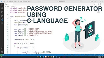 Password generator in C | Random password generator | C programming