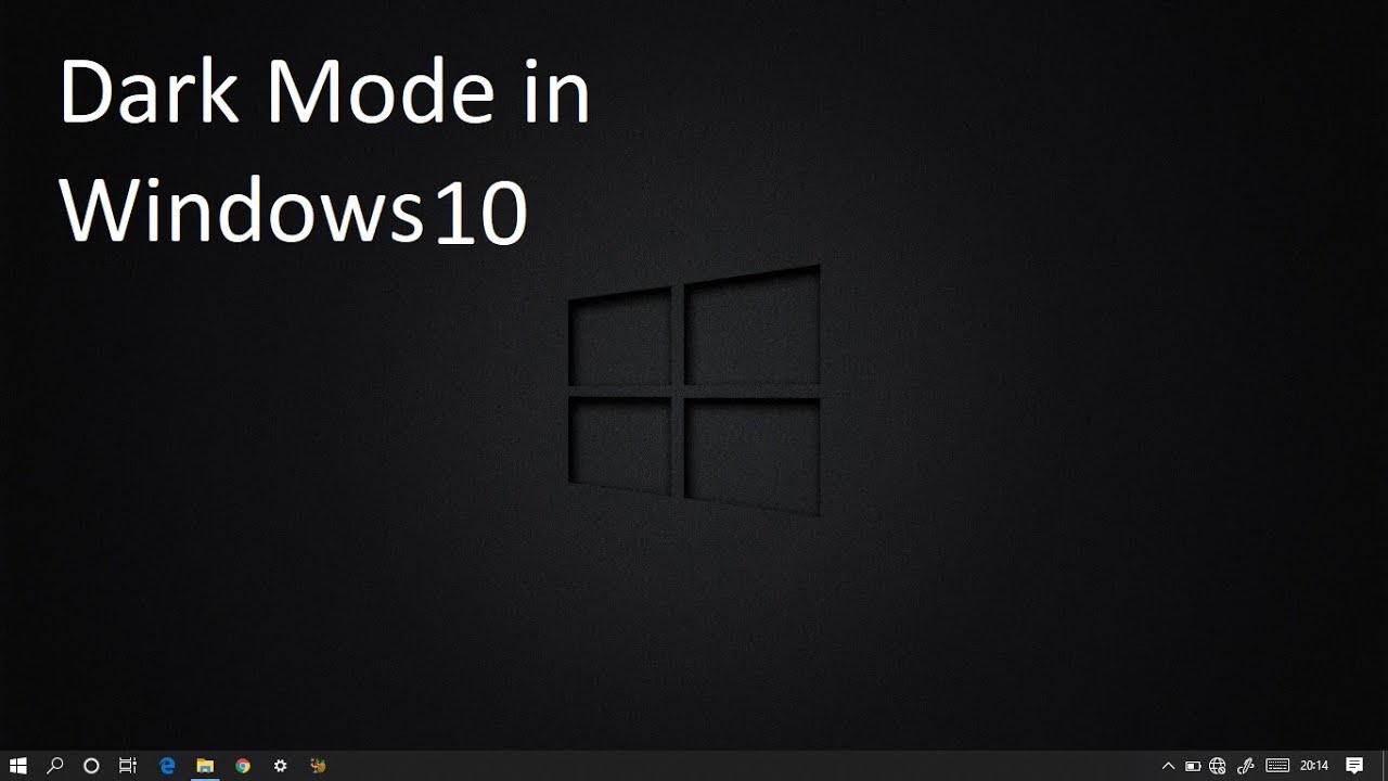 How to Enable Dark Theme in Windows 10 - YouTube