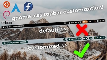 🔥 GNOME .css topbar customization (+ glowing hover) using shell themes and gnome-tweaks!