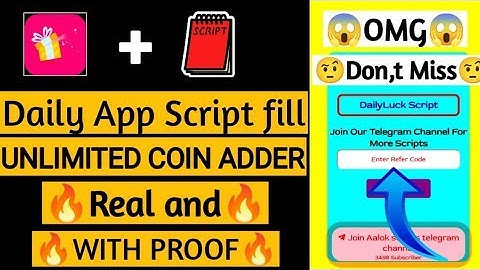 Daily Luck App Money Adder Script |Unlimited Adding Money With Refer Bypass| New Update#earning step