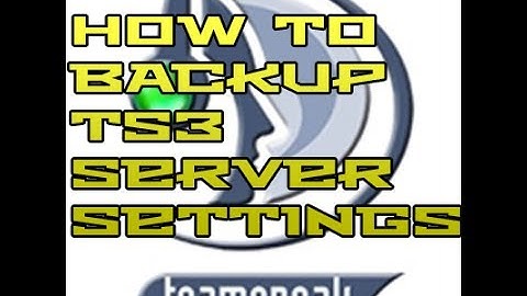 Tutorial: How to Backup Teamspeak 3 Server Settings.