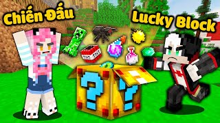 REDHOOD VÀ MỀU THỬ THÁCH ĐẬP LUCKY BLOCK PVP TRONG MINECRAFT*REDHOOD CHƠI ĐẬP LUCKY BLOCK 2 MÀU MCPE