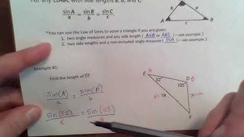 10.5 Laws of Sines Video Notes - Algebra 2