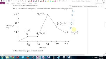 Physics 11 U2L4 Distance Time Graphs Part 1