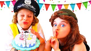 BIGGY POLICEMAN BIRTHDAY PARTY with BAD BOB Pretend Play w/ The Norris Nuts