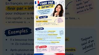 🇫🇷 FINIR PAR   INFINITIF | Comment exprimer le résultat final en français ?