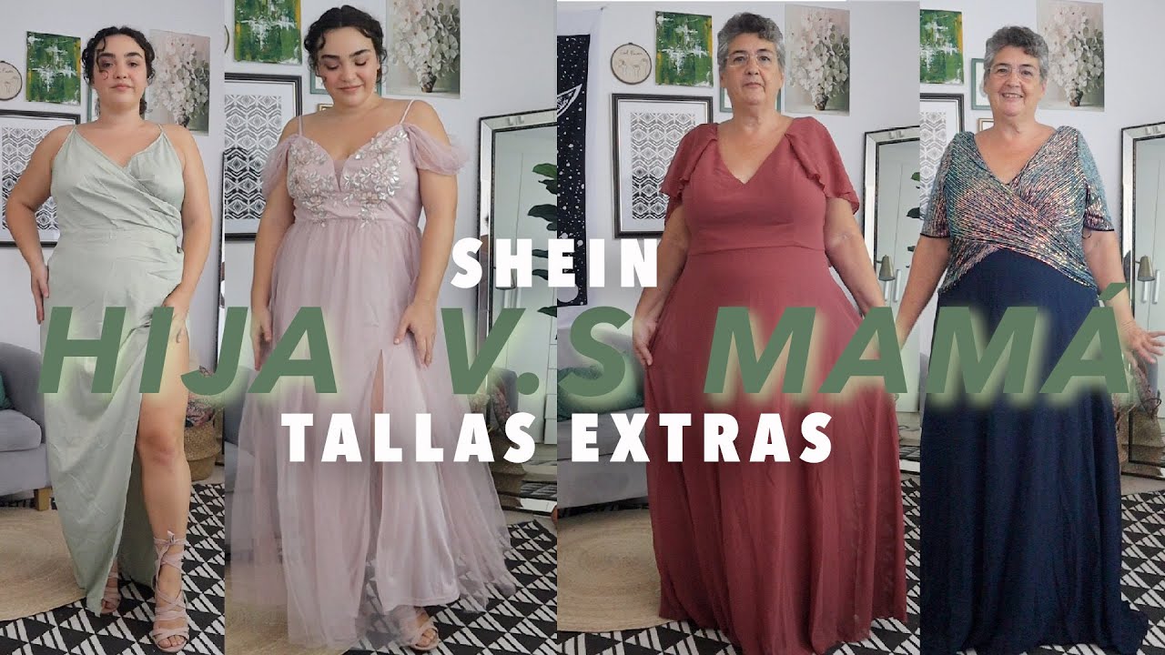 vestidos de fiesta *CON MAMÁ* (Haul SheIn Tallas Extras) YouTube