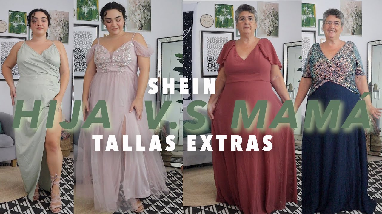 Probando vestidos de fiesta *CON MI MAMÁ* (Haul SheIn Tallas Extras) 