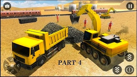 Train station construction railway JCB Simulator/New JCB game 2021/Truck games/Construction games/#1
