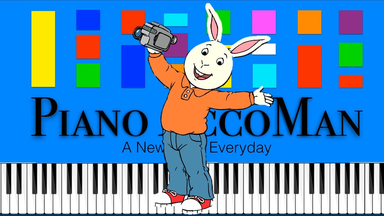 Postcards From Buster Theme Song (Slow Easy Medium) Piano Tutorial 4K