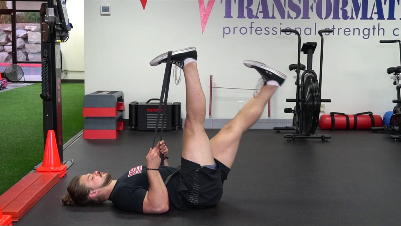 Banded single leg lowering YouTube