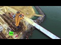 С высоты птичьего полета: грандиозное строительство Керченского моста