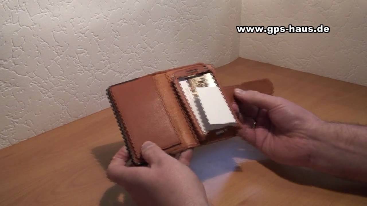 Piel Frama Wallet für HTC Touch HD - Schwarz/Braun