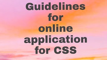 How to apply online for CSS/ engr kiran