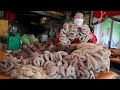 저렴한 가격 돼지부속물 도매집 몰아보기 / Pork intestine, Sundae / korean street food