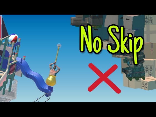 Getting Over It With Bennett Foddy Slide Skip GIF - Getting Over