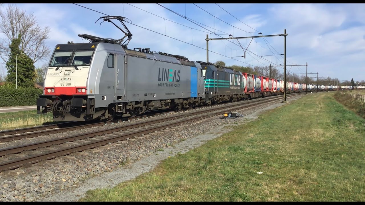 Nice 👍 Tanktainers ( Tank Containers) Train Lineas, nice train consist! At Hrt 🇳🇱 5.4.2025❤️🚂😎☀️!!!!