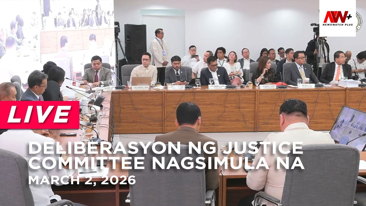 Deliberasyon ng Justice committee nagsimula na | NewsWatch Live