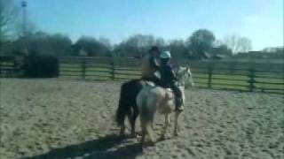 Tristan And Ab Riding The Round Pen