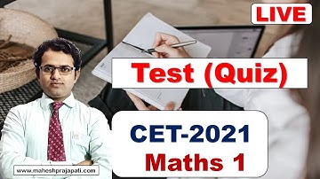 CET Exam 2021 | Maths 1 Test 10th SSC Board | Mahesh Prajapati