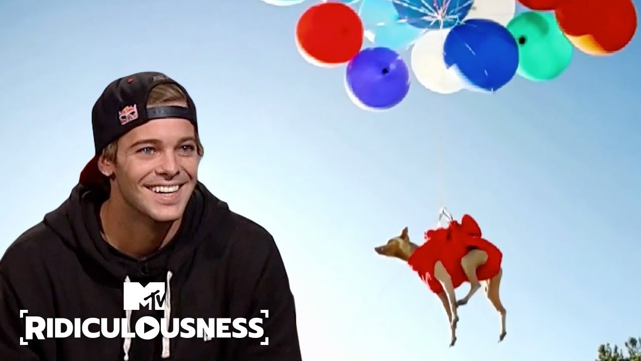 Ryan Sheckler's Dog Takes Flight | Ridiculousness, image size:1280x720