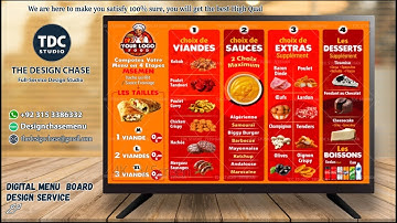 Digital Menu Board for Restaurants | Professional 4K TV Screen Menu Design Service
