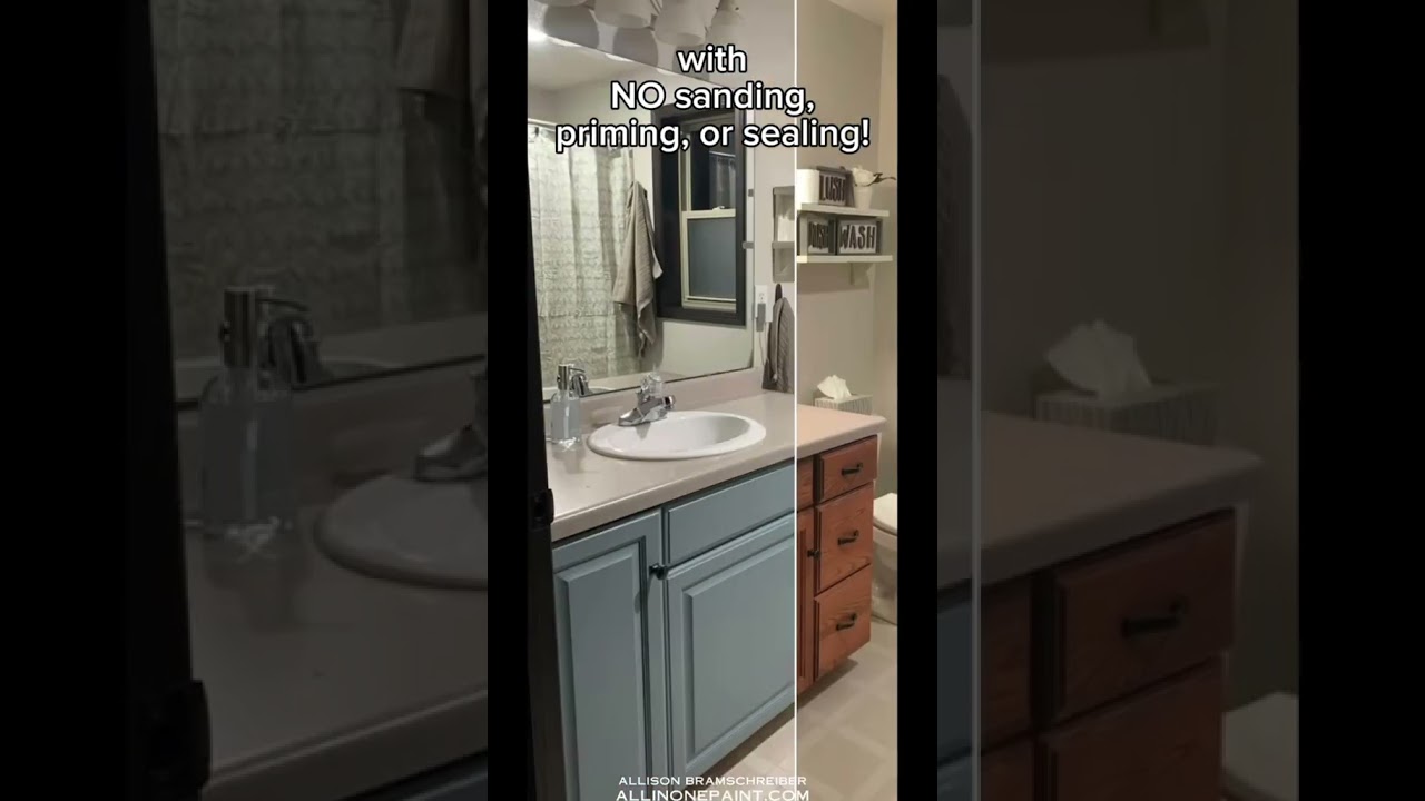 How to paint a bathroom vanity!