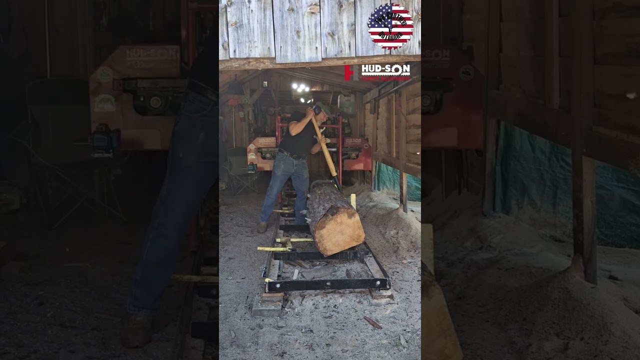 Spinning the pine log! #adirondacks #sawmill #pine