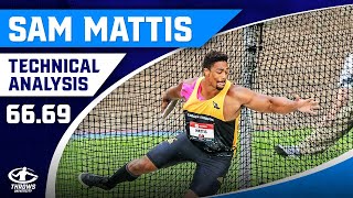 Sam Mattis USA Discus Champion 66.69 | Technique Analysis