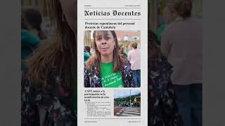 Protestas espontáneas del personal docente de Cantabria