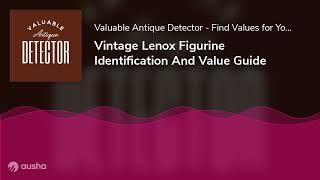 Vintage Lenox Figurine Identification And Value Guide
