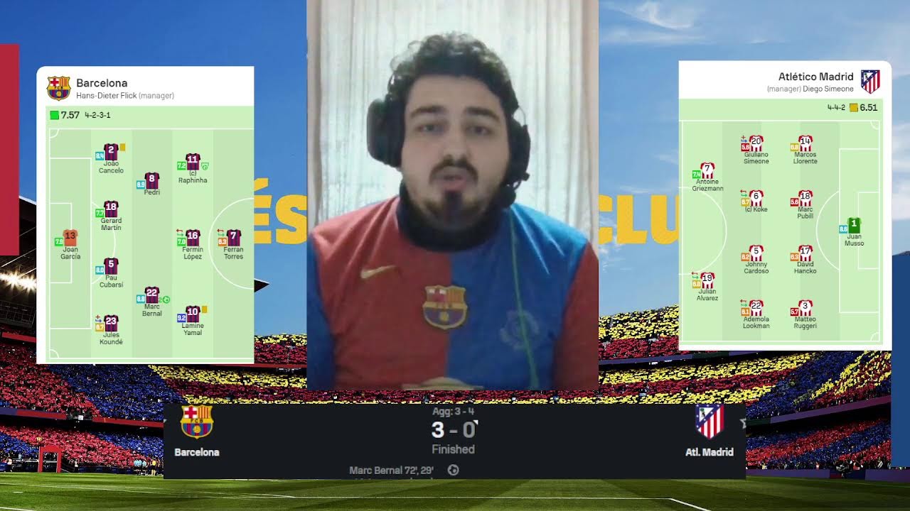 ردة فعل مباشر برشلوني 🔴 - برشلونة و أتلتيكو مدريد - كأس ملك إسبانيا- حياكم 🔴