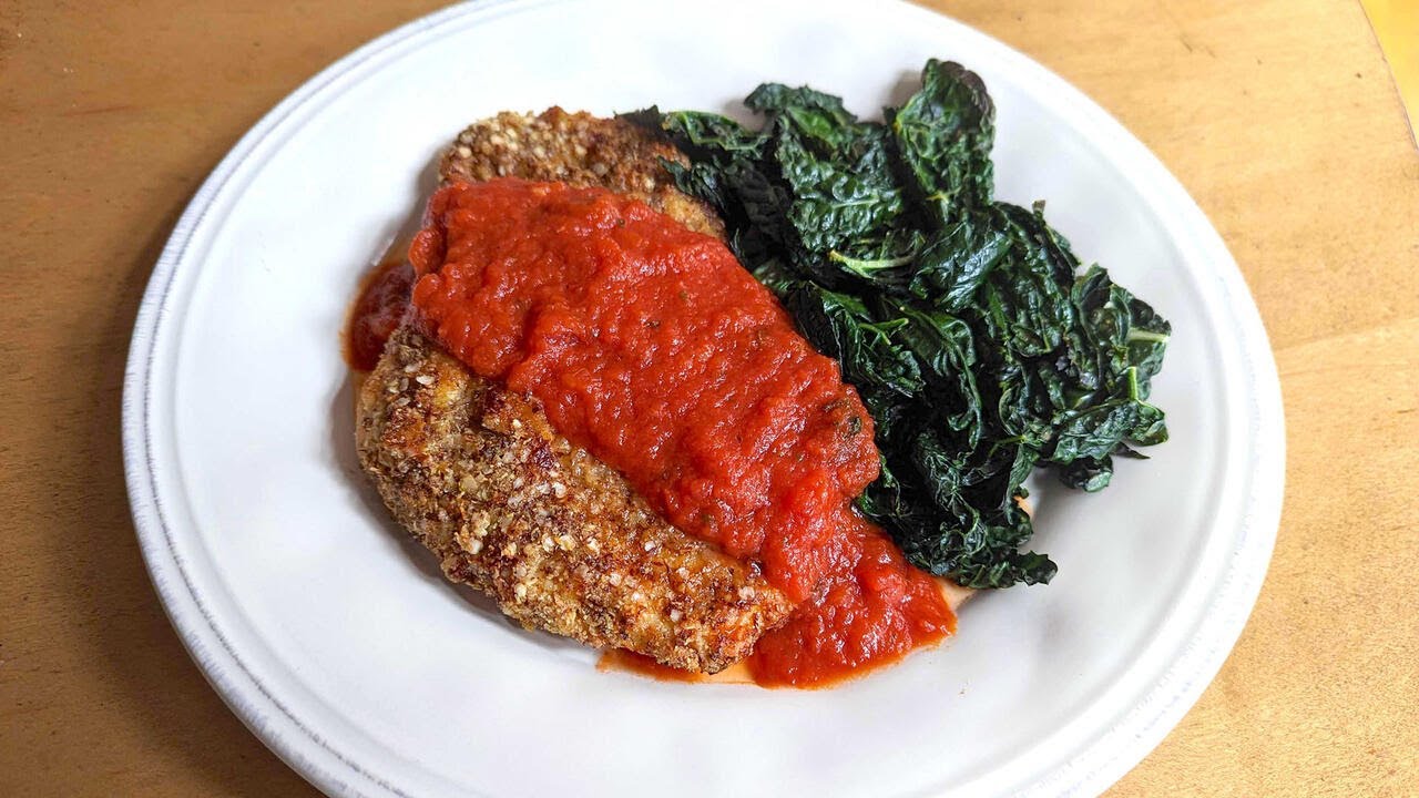 Healthy Air Fryer Chicken Parm With Quinoa Crust