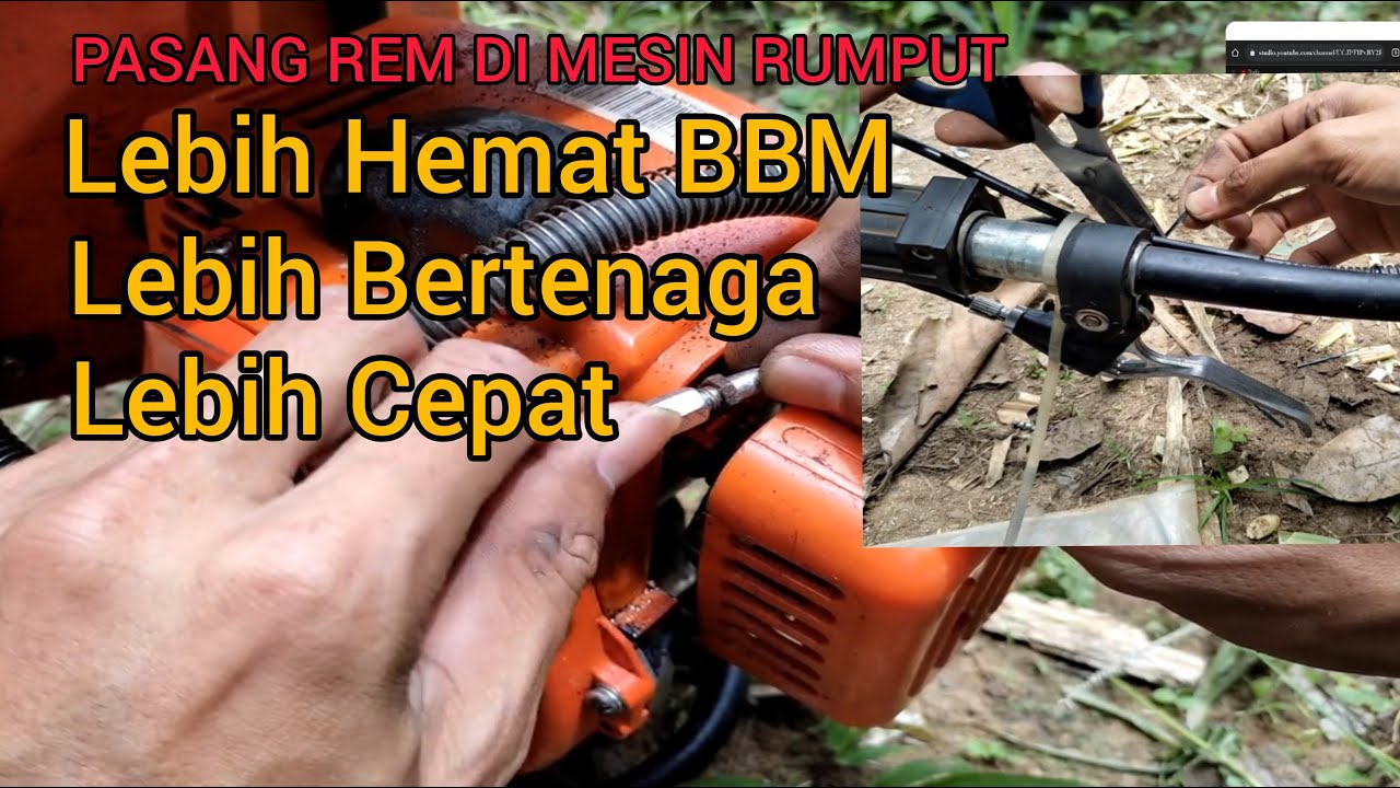 INSTALL THE BIKE BRAKE LEVER ON THE LAWN MACHINE