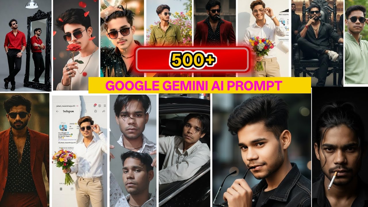 TOP 500 NEW GOOGLE GEMINI PROMPT FOR BOYS | TRENDING GEMINI AI PHOTO EDITING | AI PHOTO KAISE BANAYE