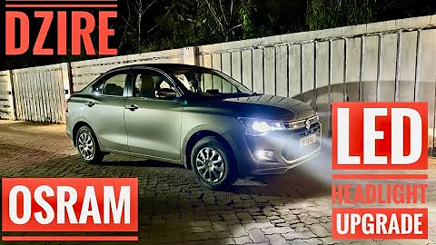 LED Headlight Upgrade | Maruti Dzire | Osram 50W LED HEADLIGHT