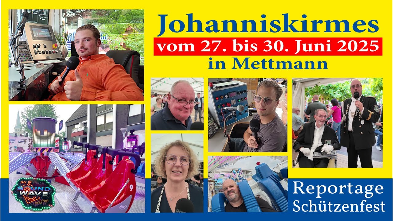 Reportage Johanniskirmes in Mettmann 2025, Sound Wave Schwerin, Interview mit Volker Stein und mehr,